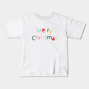 Colorful Merry Christmas Kids T-Shirt